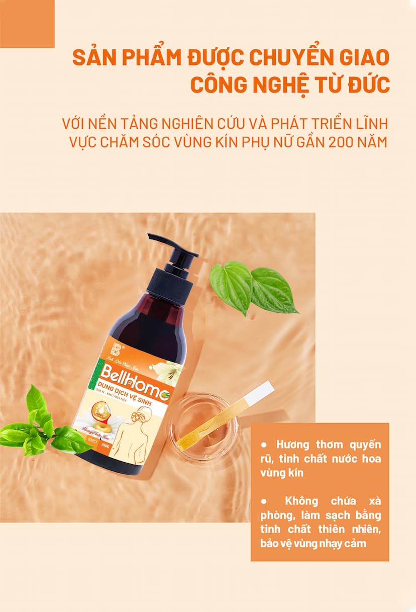 Dung Dịch Vệ Sinh Phụ Nữ Công Nghệ Sinh Học Bell Home 250G